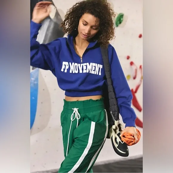 (Sold)NWT FREE PEOPLE Movement
For The Win Logo Half Zip Top - Athlete Blue - Picture 3 of 14